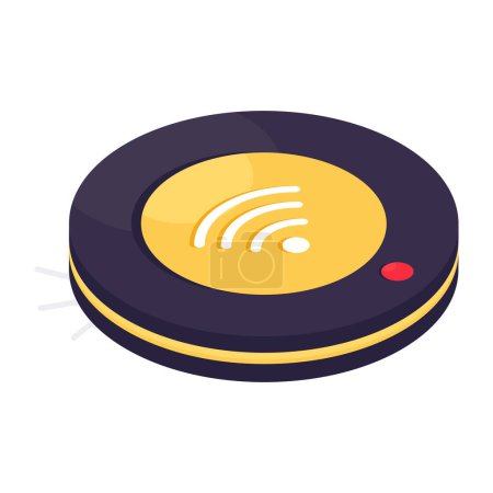 Photo for Trendy vector design icon of smart roomba - Royalty Free Image