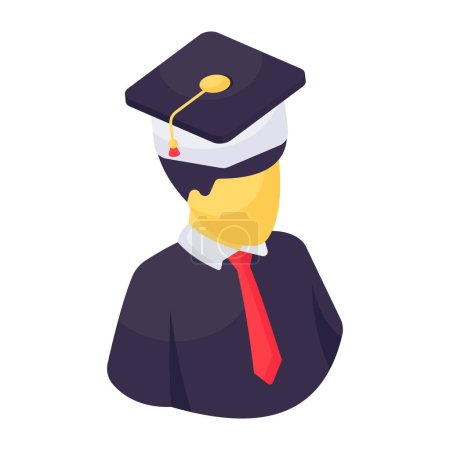 Illustration for Modern design icon of graduate - Royalty Free Image