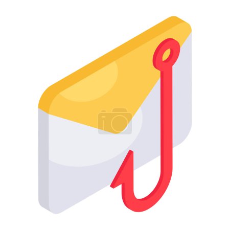 Ilustración de Colored design icon of mail phishing - Imagen libre de derechos