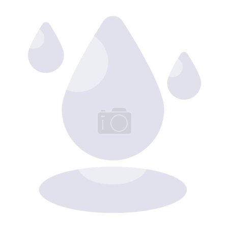 Ilustración de Icono de diseño isométrico conceptual de las gotas de agua - Imagen libre de derechos