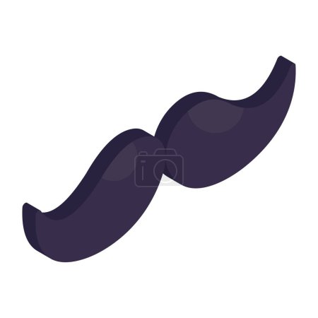 Illustration for A isometric design icon of mustache - Royalty Free Image