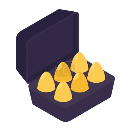 Illustration for Egg tray icon, editable vector - Royalty Free Image