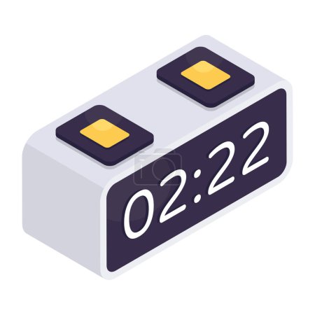 Illustration for Editable design icon of digital clock - Royalty Free Image