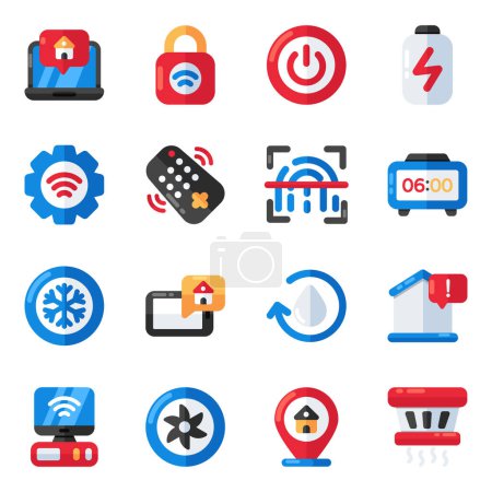 Set of Smart Gadgets Flat Icons Stickers 699378812