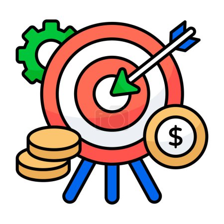 Trendy design icon of money target