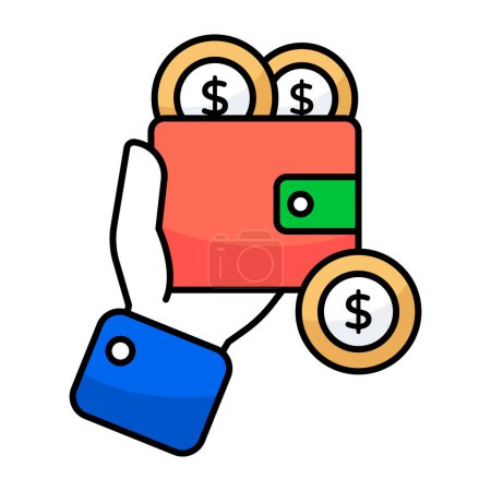 A beautiful design icon of wallet 