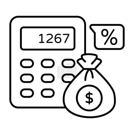 Premium download icon of money calculation