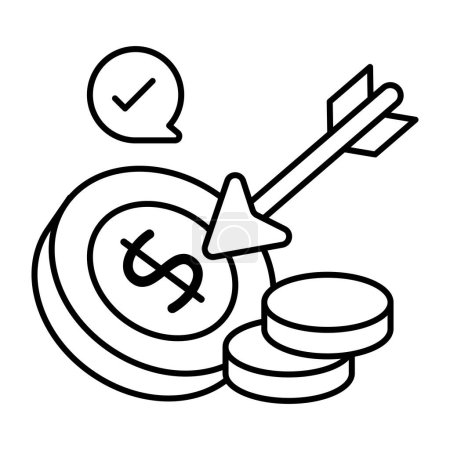 Trendy design icon of money target