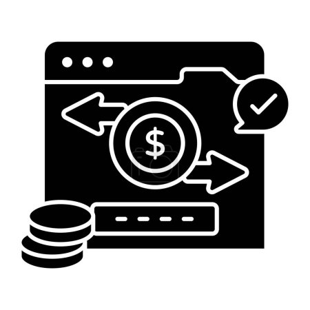 Modern design icon of money transfer