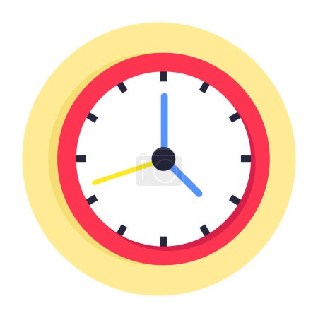Editable design icon of wall clock