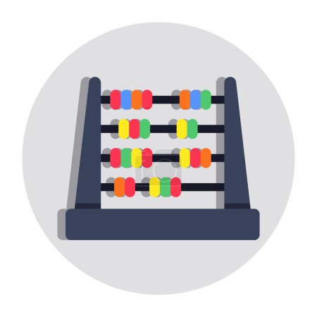     A frame of counting beads, icon of abacus 