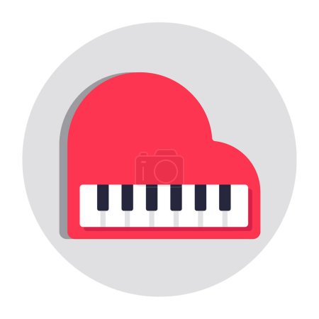 Illustration for Trendy vector design of piano, musical keyboard - Royalty Free Image