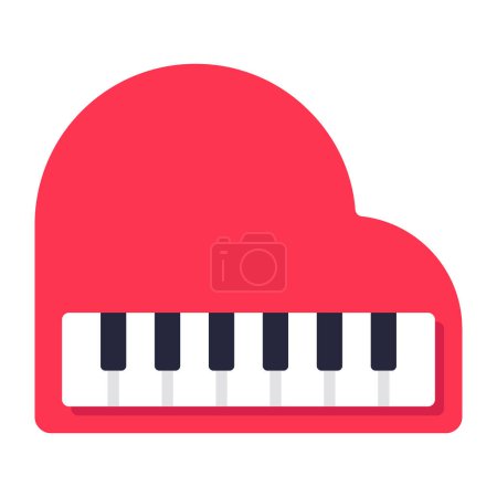       Trendy vector design of piano, musical keyboard 