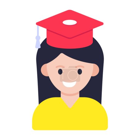 Illustration for Trendy vector design of graduate - Royalty Free Image