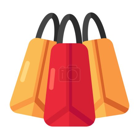 Trendy vector design of shopping bags