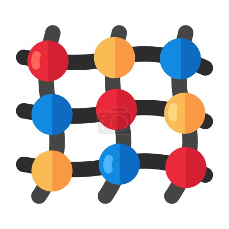 Conceptual flat design icon of nanofiber 