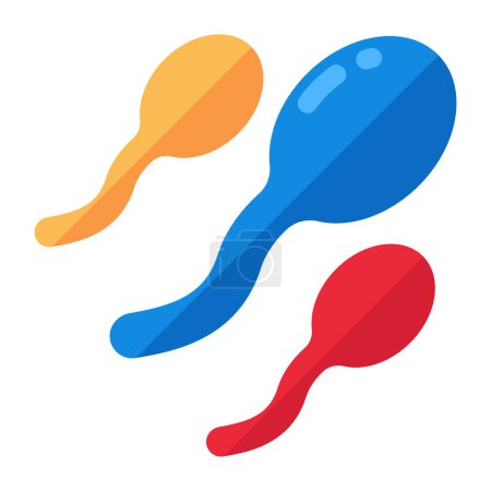 A unique design icon of sperms, mail reproductive cells