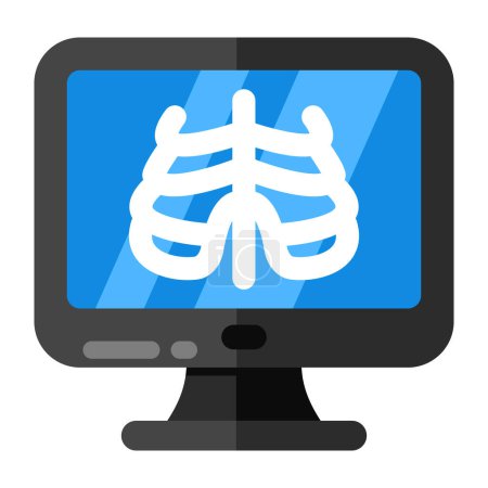 Unique design icon of ribs cage