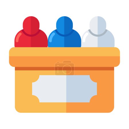 Illustration for Unique design icon of judge panel - Royalty Free Image