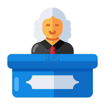 Illustration for Unique design icon of judge - Royalty Free Image
