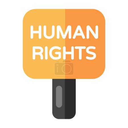 Un icono de diseño de color del tablero de derechos humanos 