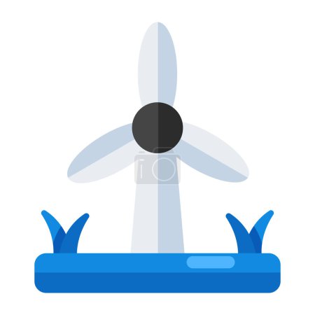 Symbol für Windkraftanlagen, editierbarer Vektor