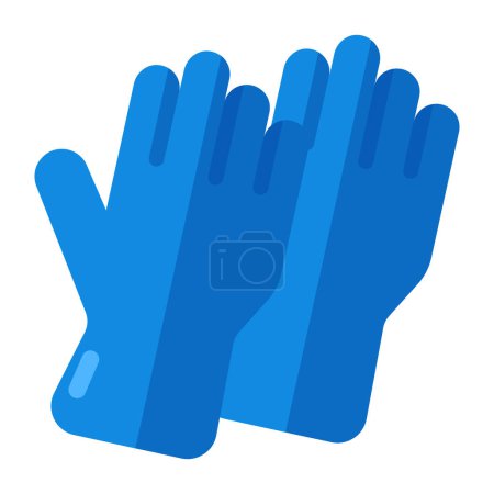 Téléchargez les illustrations : Winter hand covering accessory icon, gloves vector - en licence libre de droit