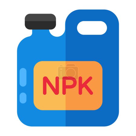 Ilustración de Un icono de diseño de color de fertilizante npk - Imagen libre de derechos