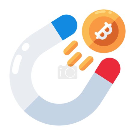 An icon design of bitcoin