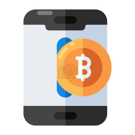 An icon design of bitcoin