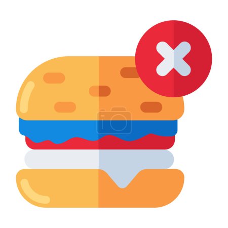 Icono de diseño moderno de ninguna hamburguesa