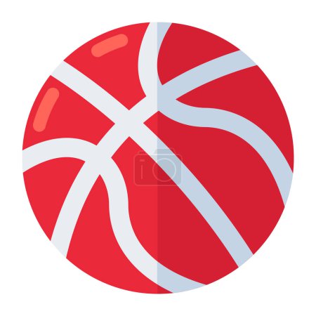 Illustration for Editable design icon of basketball - Royalty Free Image