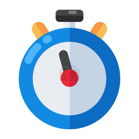 Editable design icon of alarm clock