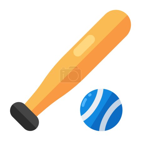 Illustration for Editable design icon of baseball - Royalty Free Image