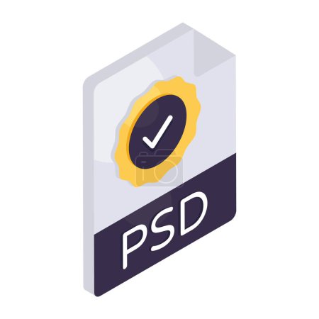 Trendy design icon of psd file 