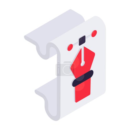 Trendy design icon of bezier file 