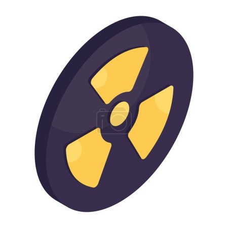 Illustration for Trendy vector design of radioactive sign - Royalty Free Image