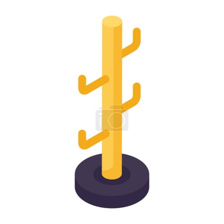 Illustration for Premium download icon of coat stand - Royalty Free Image