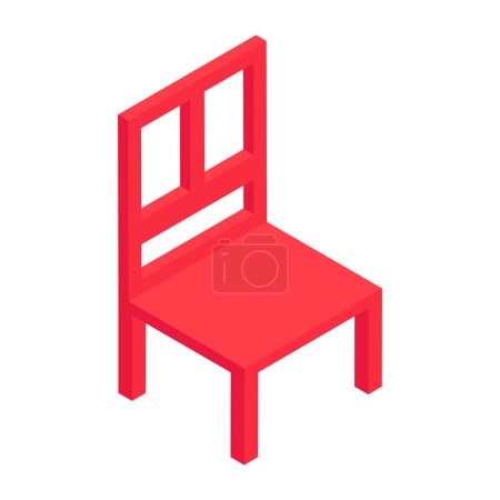 Illustration for Premium download icon of wooden chair - Royalty Free Image