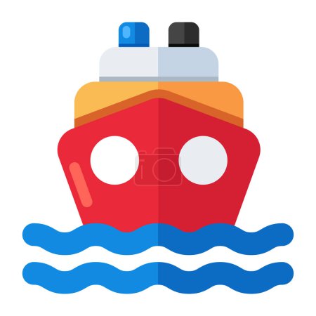 Téléchargez les illustrations : Icône de design créatif du navire - en licence libre de droit