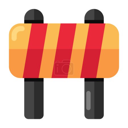 Illustration for Premium design icon of road barrier - Royalty Free Image