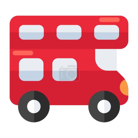 Creative design icon of double decker bus