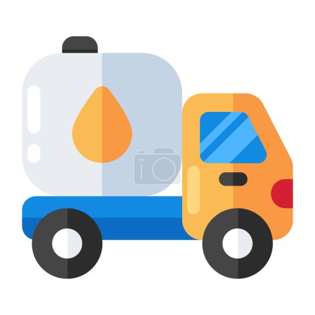 Creative design icon of fuel truck