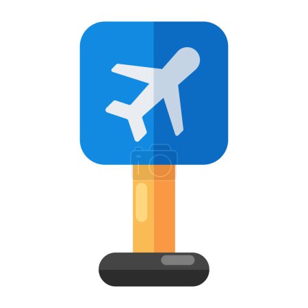 Illustration for Premium design icon of airport board - Royalty Free Image