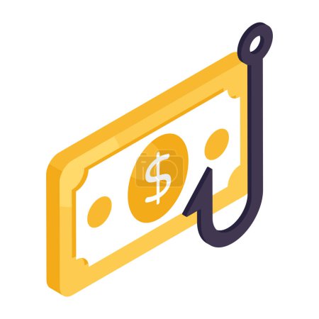 Ilustración de Modern design icon of financial phishing - Imagen libre de derechos