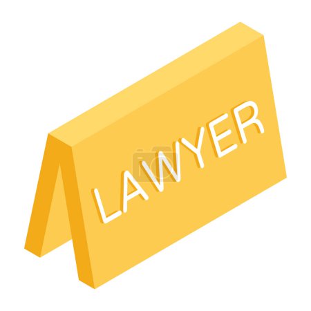 Un icono de diseño creativo de la junta de abogados 