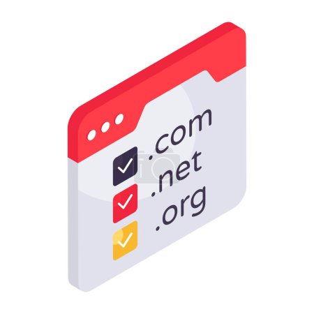 An icon design of web domains 