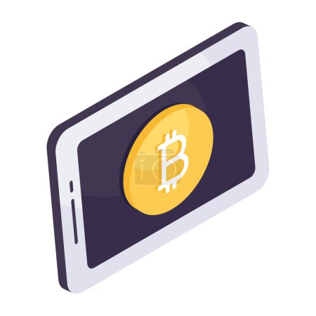 Un icono de diseño de bitcoin aislado sobre fondo blanco 