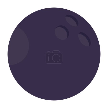 Illustration for Editable design icon of bowling ball - Royalty Free Image