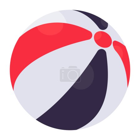 Illustration for Editable design icon of beach ball - Royalty Free Image